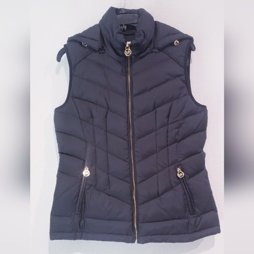 Womens Quilted Puffer Vest - Black